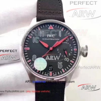 Perfect Replica IWC Big Pilot Muhammad Ali Watch - SS Red Hand